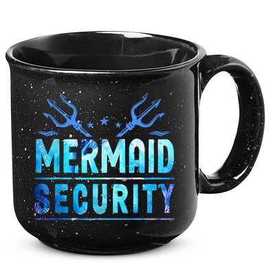 Mermaid Security Funny Dad Mermaid Family Mermaid Squad 15oz Campfire Ceramic Mug