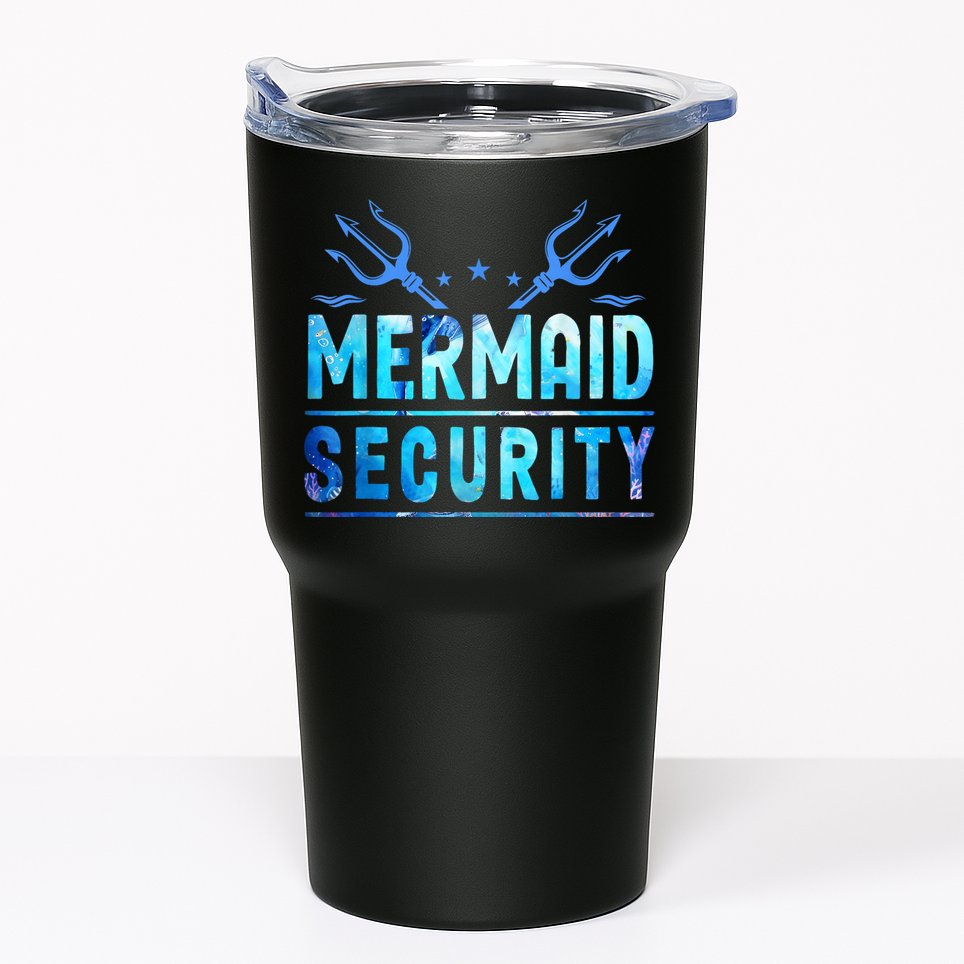 Mermaid Security Funny Dad Mermaid Family Mermaid Squad Tumbler
