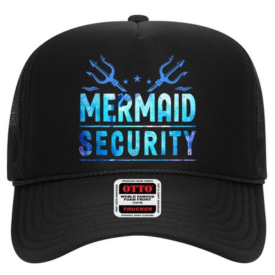 Mermaid Security Funny Dad Mermaid Family Mermaid Squad Trucker Hat