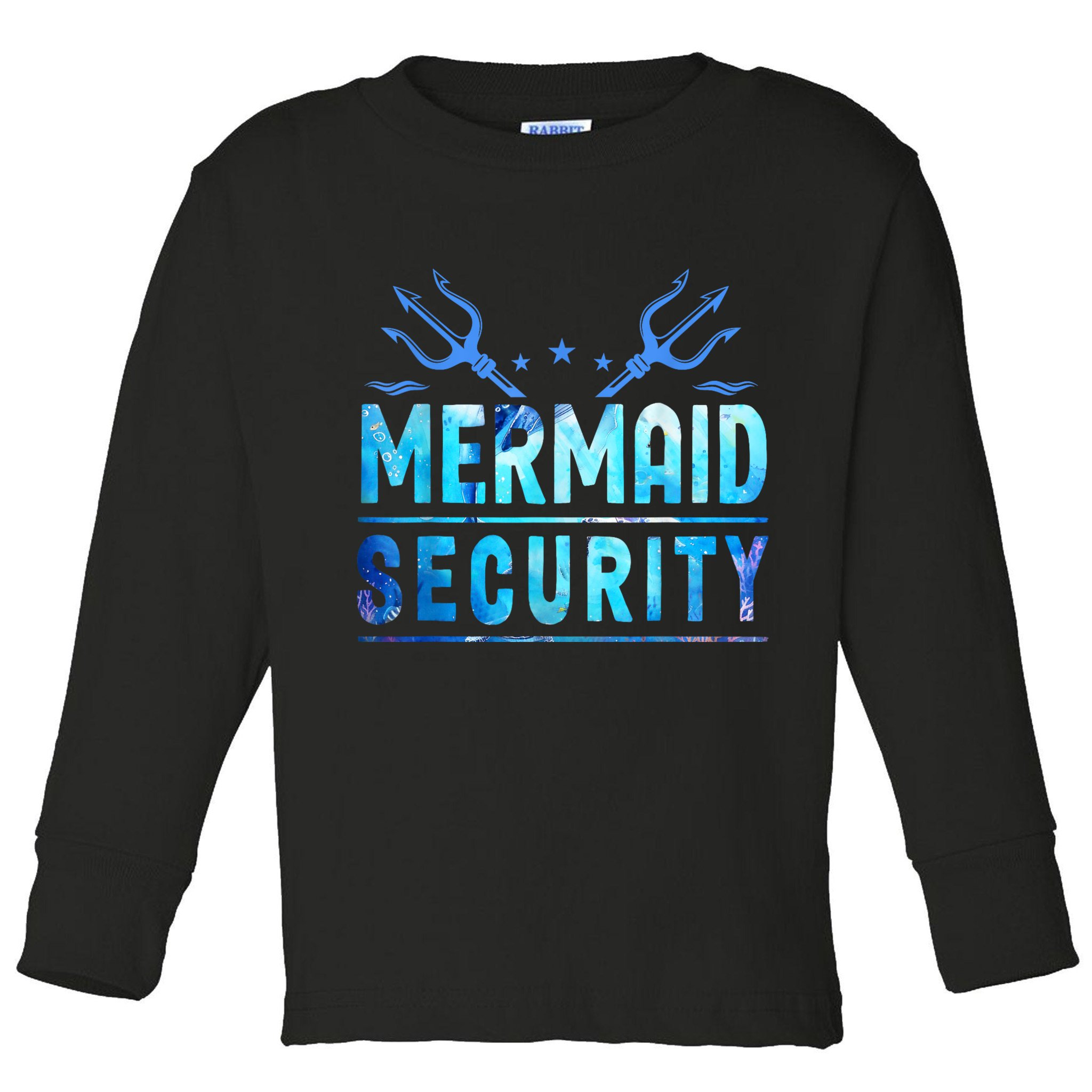 Mermaid Security Funny Dad Mermaid Family Mermaid Squad Toddler Long Sleeve Shirt