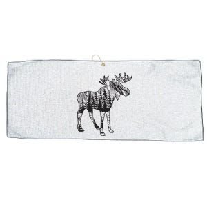 Moose Sighting Forest Funny Minnesota State Large Microfiber Waffle Golf Towel