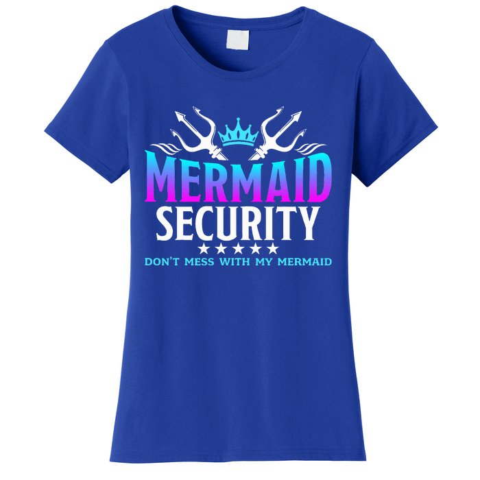 Mermaid Security Family Birthday Halloween Costume Women's T-Shirt