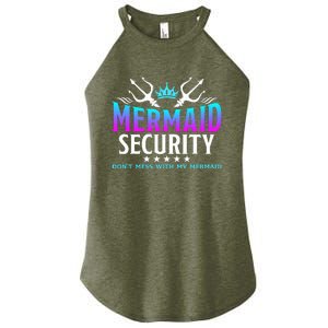 Mermaid Security Family Birthday Halloween Costume Women's Perfect Tri Rocker Tank