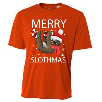 Merry Slothmas For Sloth Lovers Gift Cooling Performance Crew T-Shirt