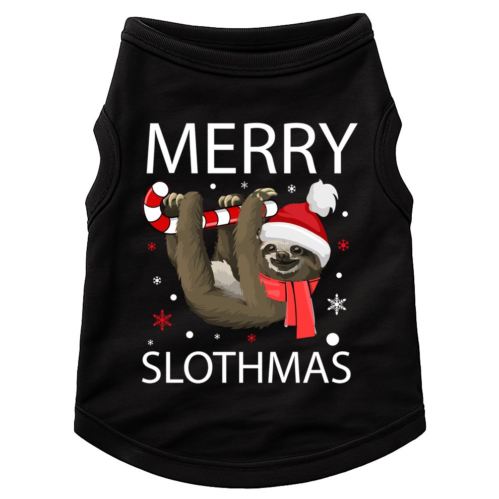 Merry Slothmas For Sloth Lovers Gift Doggie Tank