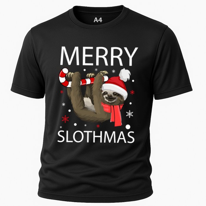 Merry Slothmas For Sloth Lovers Gift Cooling Performance Crew T-Shirt