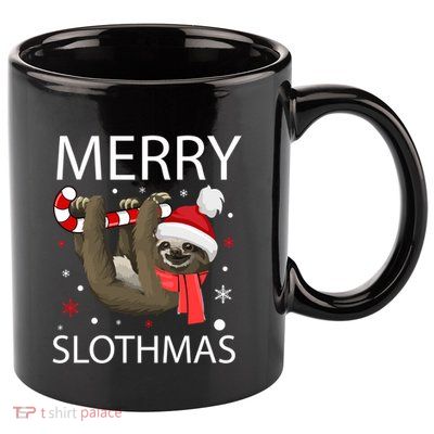 Merry Slothmas For Sloth Lovers Gift 11oz C Handle Ceramic Mug
