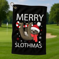 Merry Slothmas For Sloth Lovers Gift Golf Towel