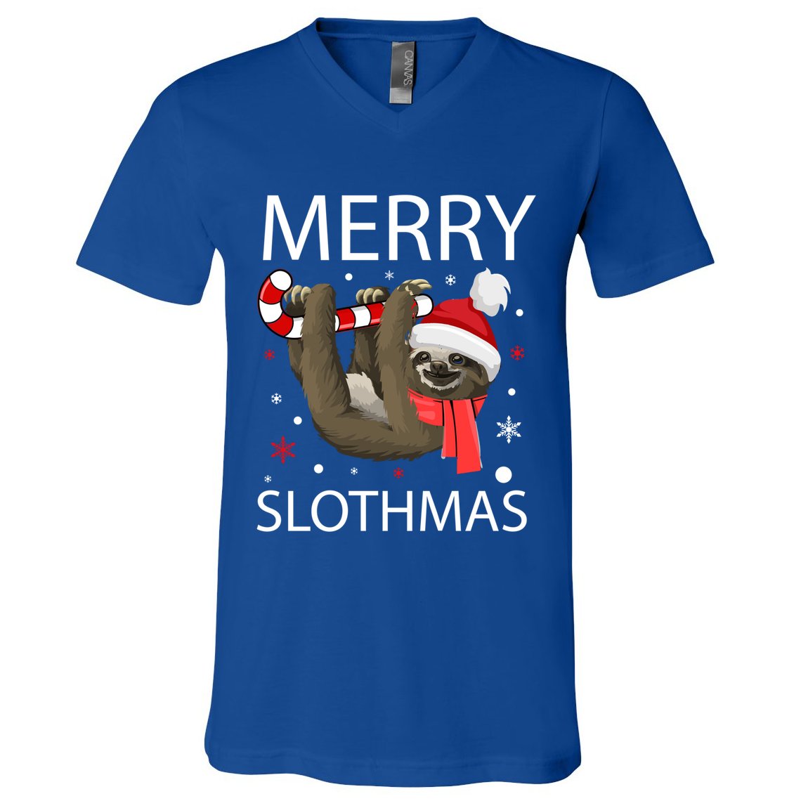 Merry Slothmas For Sloth Lovers Gift V-Neck T-Shirt