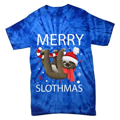 Merry Slothmas For Sloth Lovers Gift Tie-Dye T-Shirt