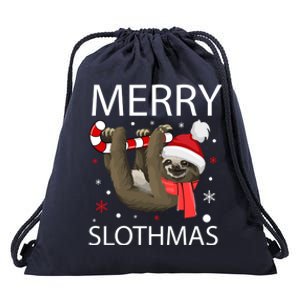 Merry Slothmas For Sloth Lovers Gift Drawstring Bag