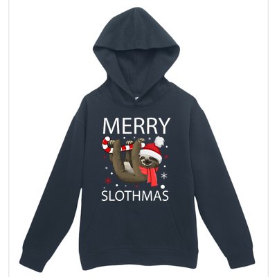 Merry Slothmas For Sloth Lovers Gift Urban Pullover Hoodie