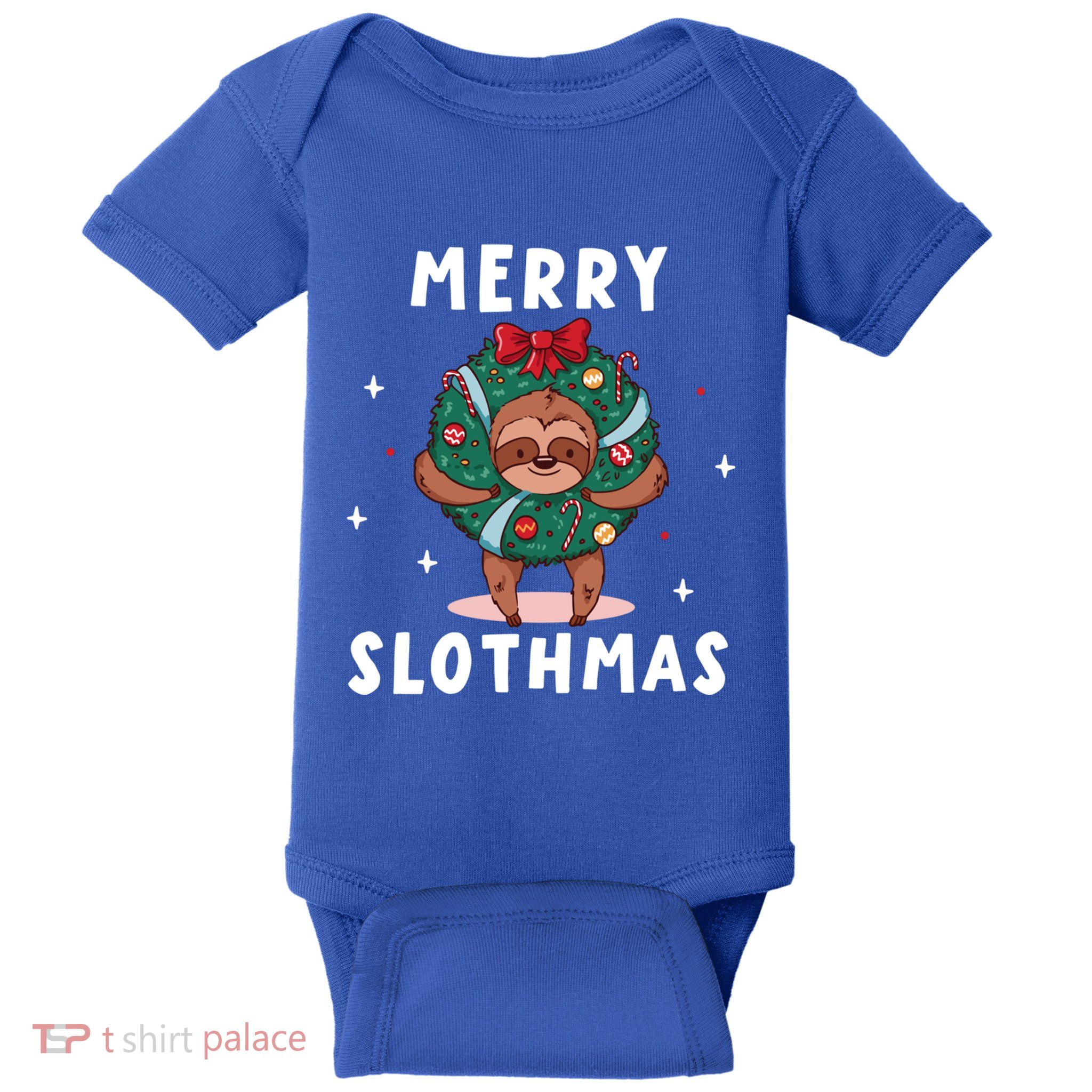 Merry Slothmas Funny Cute Xmas Sloth Christmas Advent Wreath Great Gift Baby Bodysuit