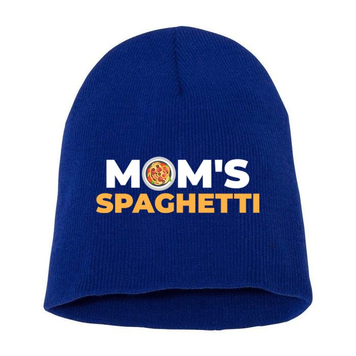 Mom's Spaghetti Funny Gift Short Acrylic Beanie