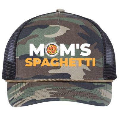 Mom's Spaghetti Funny Gift Retro Rope Trucker Hat Cap