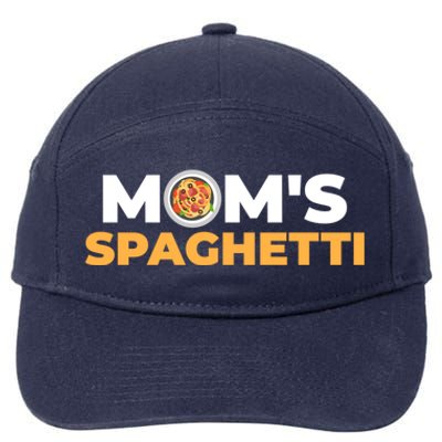 Mom's Spaghetti Funny Gift 7-Panel Snapback Hat