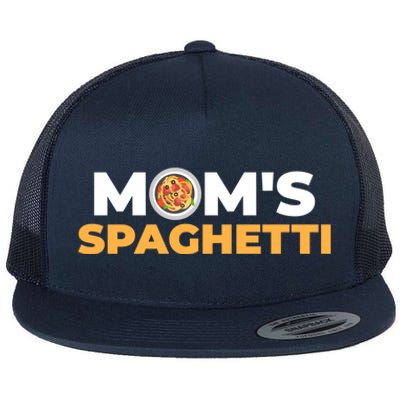 Mom's Spaghetti Funny Gift Flat Bill Trucker Hat