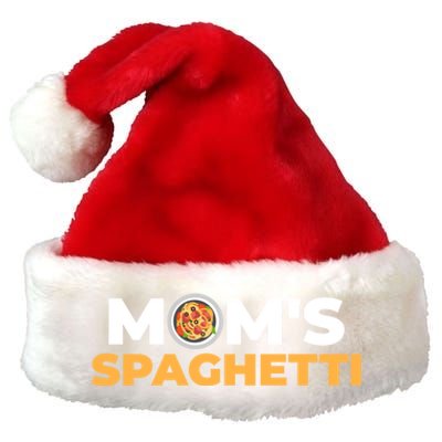 Mom's Spaghetti Funny Gift Premium Christmas Santa Hat