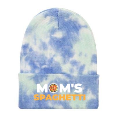 Mom's Spaghetti Funny Gift Tie Dye 12in Knit Beanie