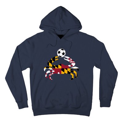 Maryland State Flag Blue Crab Pride With Soccer Ball Hoodie