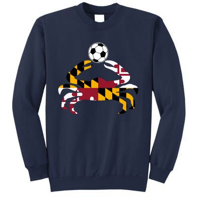 Maryland State Flag Blue Crab Pride With Soccer Ball Sweatshirt