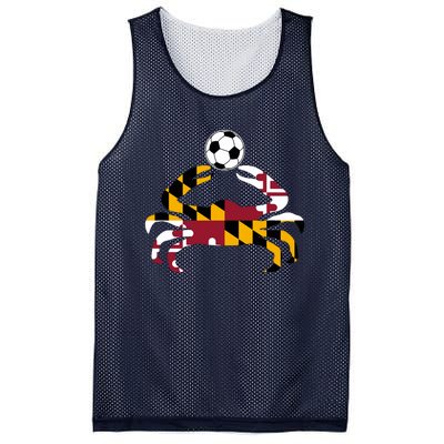 Maryland State Flag Blue Crab Pride With Soccer Ball Mesh Reversible Basketball Jersey Tank