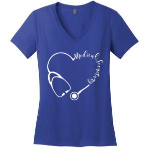 Medical Secretary Funny Gift Medical Administrative Assistant Outfit Gift Women's V-Neck T-Shirt