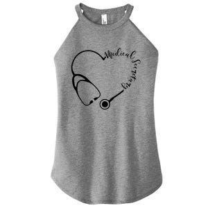 Medical Secretary Funny Gift Medical Administrative Assistant Outfit Gift Women's Perfect Tri Rocker Tank