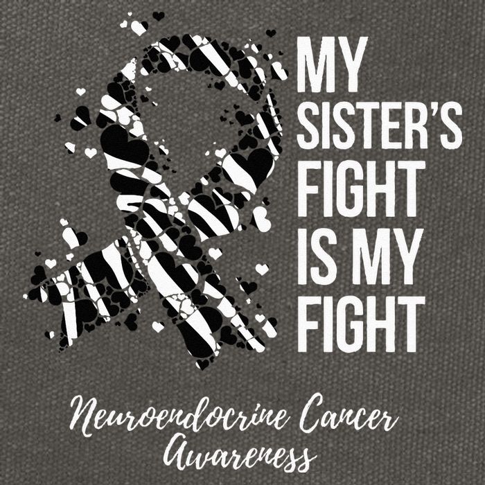 My Sister’s Fight My Fight Neuroendocrine Cancer Awareness Cotton Canvas Backpack