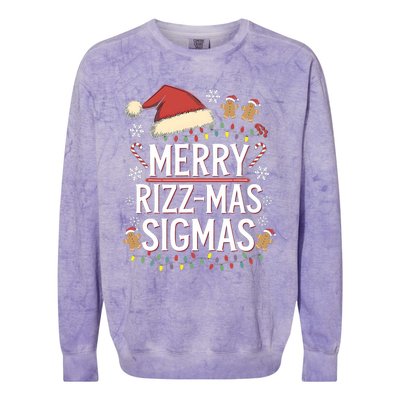 Merry Sigmas Funny Gen Alpha Xmas Santa Christmas Colorblast Crewneck Sweatshirt