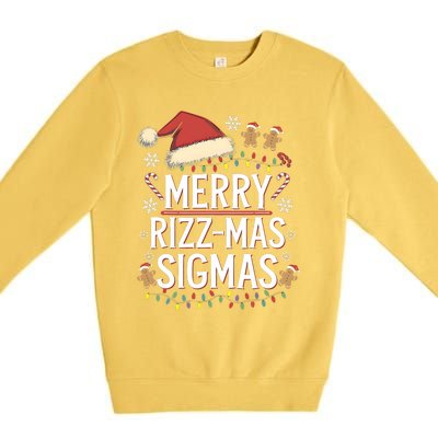 Merry Sigmas Funny Gen Alpha Xmas Santa Christmas Premium Crewneck Sweatshirt