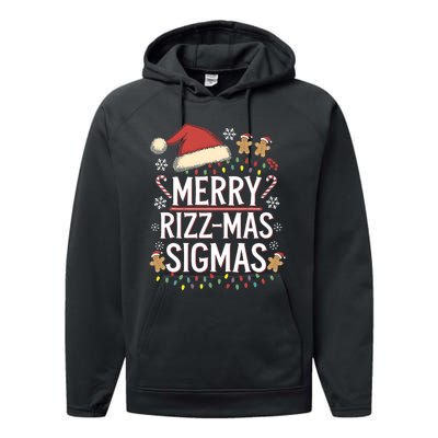 Merry Sigmas Funny Gen Alpha Xmas Santa Christmas Performance Fleece Hoodie