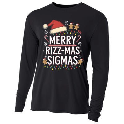 Merry Sigmas Funny Gen Alpha Xmas Santa Christmas Cooling Performance Long Sleeve Crew