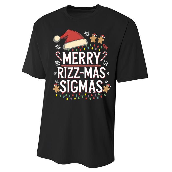 Merry Sigmas Funny Gen Alpha Xmas Santa Christmas Performance Sprint T-Shirt