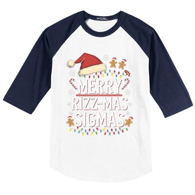 Merry Sigmas Funny Gen Alpha Xmas Santa Christmas Baseball Sleeve Shirt