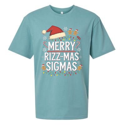 Merry Sigmas Funny Gen Alpha Xmas Santa Christmas Sueded Cloud Jersey T-Shirt