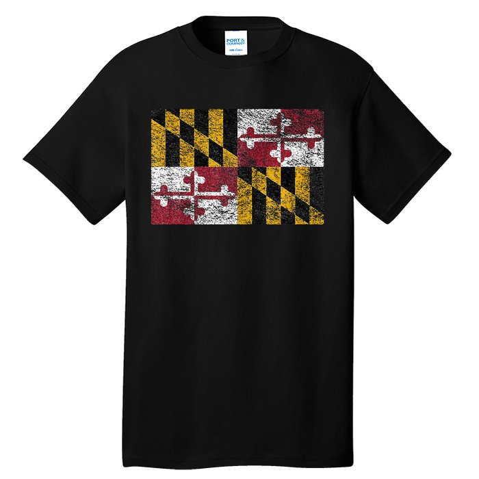 MARYLAND STATE FLAG ANNAPOLIS BALTIMORE CHESAPEAKE BAY Tall T-Shirt