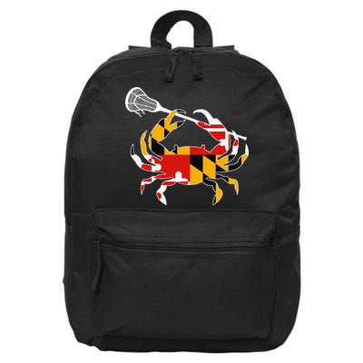 Maryland State Flag Crab Lacrosse Complete Stick 16 in Basic Backpack