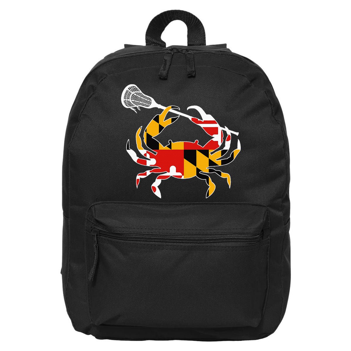 Maryland State Flag Crab Lacrosse Complete Stick 16 in Basic Backpack
