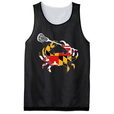 Maryland State Flag Crab Lacrosse Complete Stick Mesh Reversible Basketball Jersey Tank