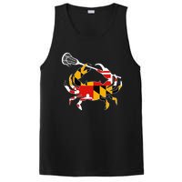 Maryland State Flag Crab Lacrosse Complete Stick PosiCharge Competitor Tank