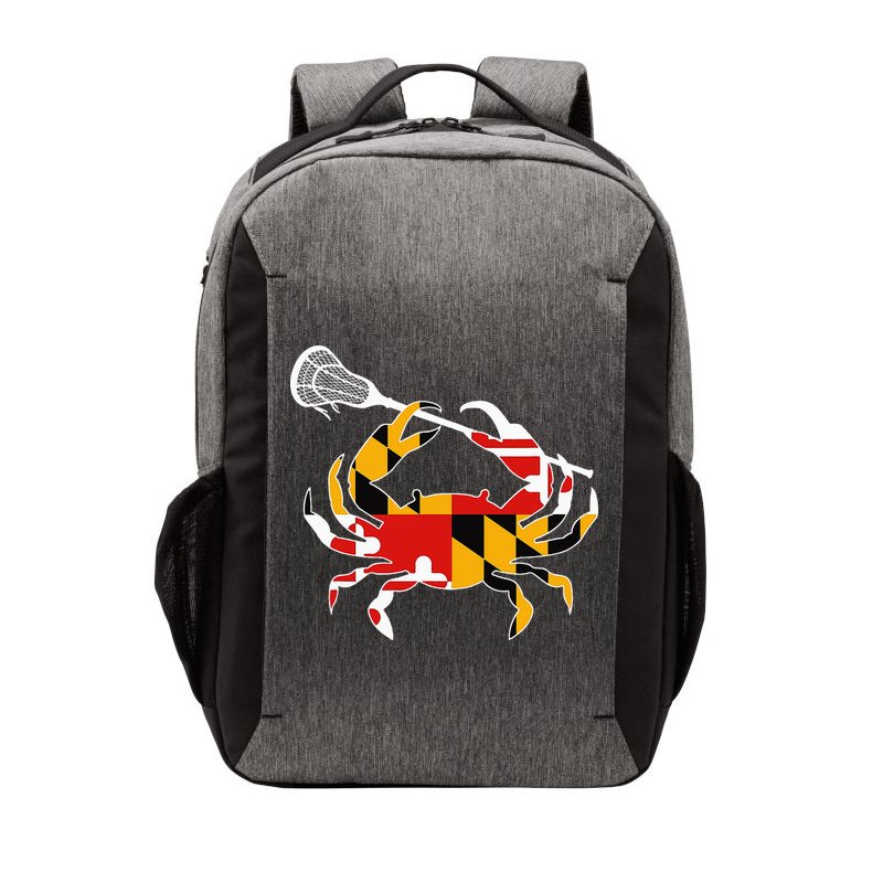 Maryland State Flag Crab Lacrosse Complete Stick Vector Backpack