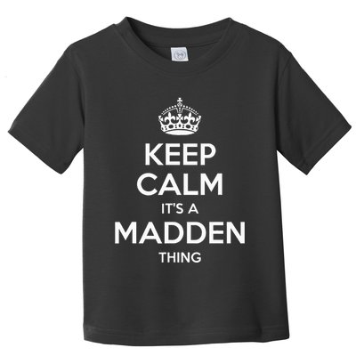 Madden Surname Funny Family Tree Birthday Reunion Gift Idea Toddler T-Shirt