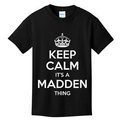 Madden Surname Funny Family Tree Birthday Reunion Gift Idea Kids T-Shirt