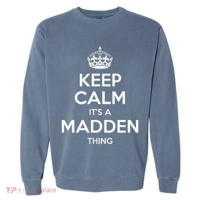 Madden Surname Funny Family Tree Birthday Reunion Gift Idea Garment-Dyed Sweatshirt