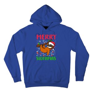 Merry Slothmas Funny Gift Hoodie