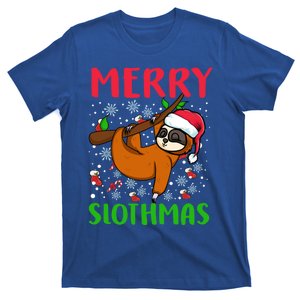 Merry Slothmas Funny Gift T-Shirt