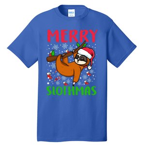 Merry Slothmas Funny Gift Tall T-Shirt