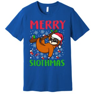 Merry Slothmas Funny Gift Premium T-Shirt