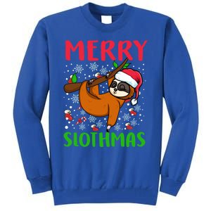 Merry Slothmas Funny Gift Tall Sweatshirt